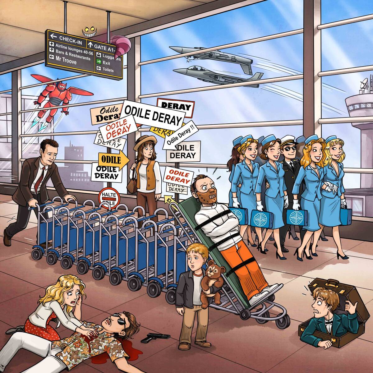 Quiz 10 movies to find Airport , avec Top Gun, Catch Me If You Can, Twelve Monkeys.