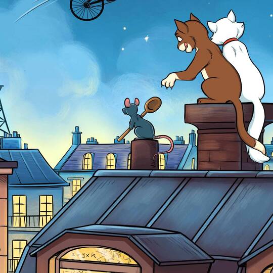 Quiz 10 movies to find Paris'  Roofs , avec Ratatouille, Ghost, A Trip to the Moon.