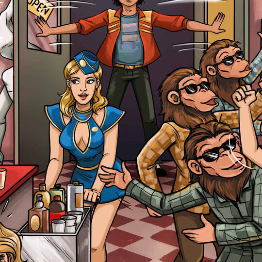 Quiz 10 song clips to find Bar , avec Lazy Song, Jailhouse Rock, Shake it off.
