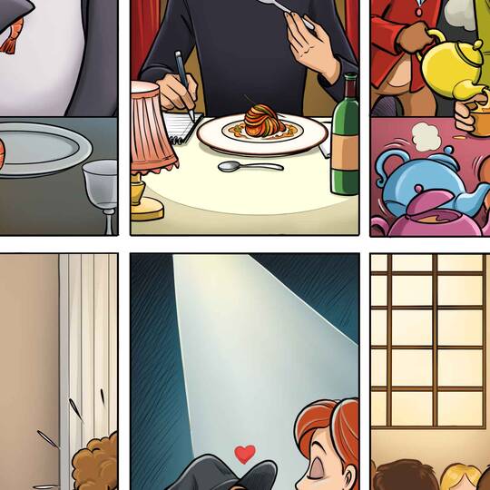 Quiz 10 movies to find Dinner Scenes , avec Ratatouille, The Mask, Shark Tale.