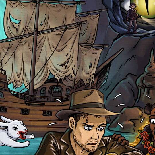 Quiz 10 movies to find Cave in a cave, avec Guardians of the Galaxy Vol. 2, Pirates of the Caribbean: The Curse of the Black Pearl, The Goonies.