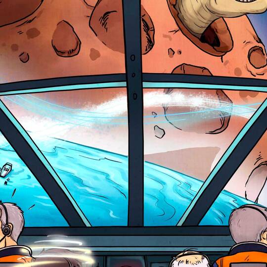 Quiz 10 movies to find Spaceship travel , avec Mars Attacks!, Interstellar, Guardians of the Galaxy.