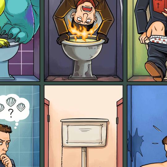 Quiz 10 toilet scenes to find Ki Ki Chie 3 , avec Demolition Man, Harry Potter and the Chamber of Secrets, Game of Thrones.