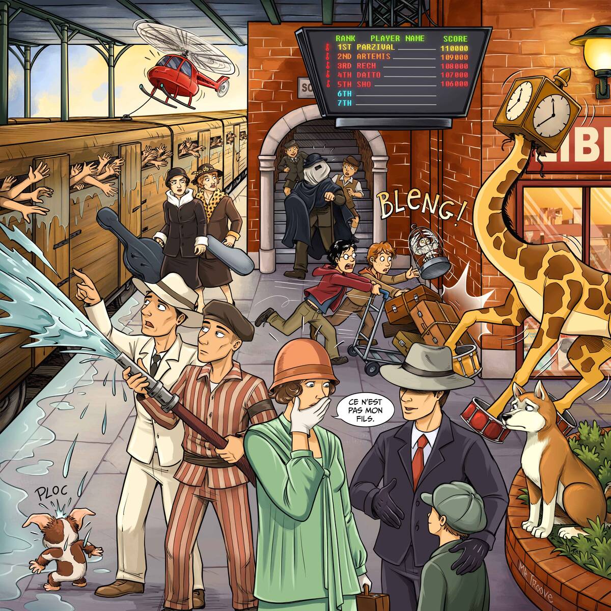 Quiz 10 films  Gare , avec Harry Potter et la chambre des secrets, Elephant Man, Madagascar.
