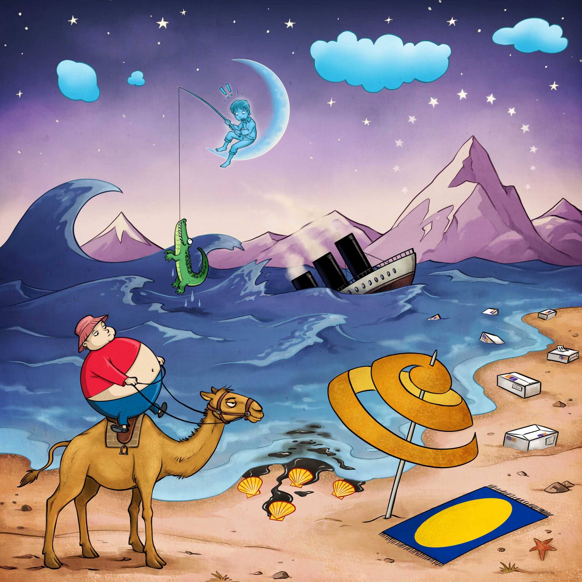 Quiz 12 logos to find Naufragé , avec Dreamworks, Camel, Skype.