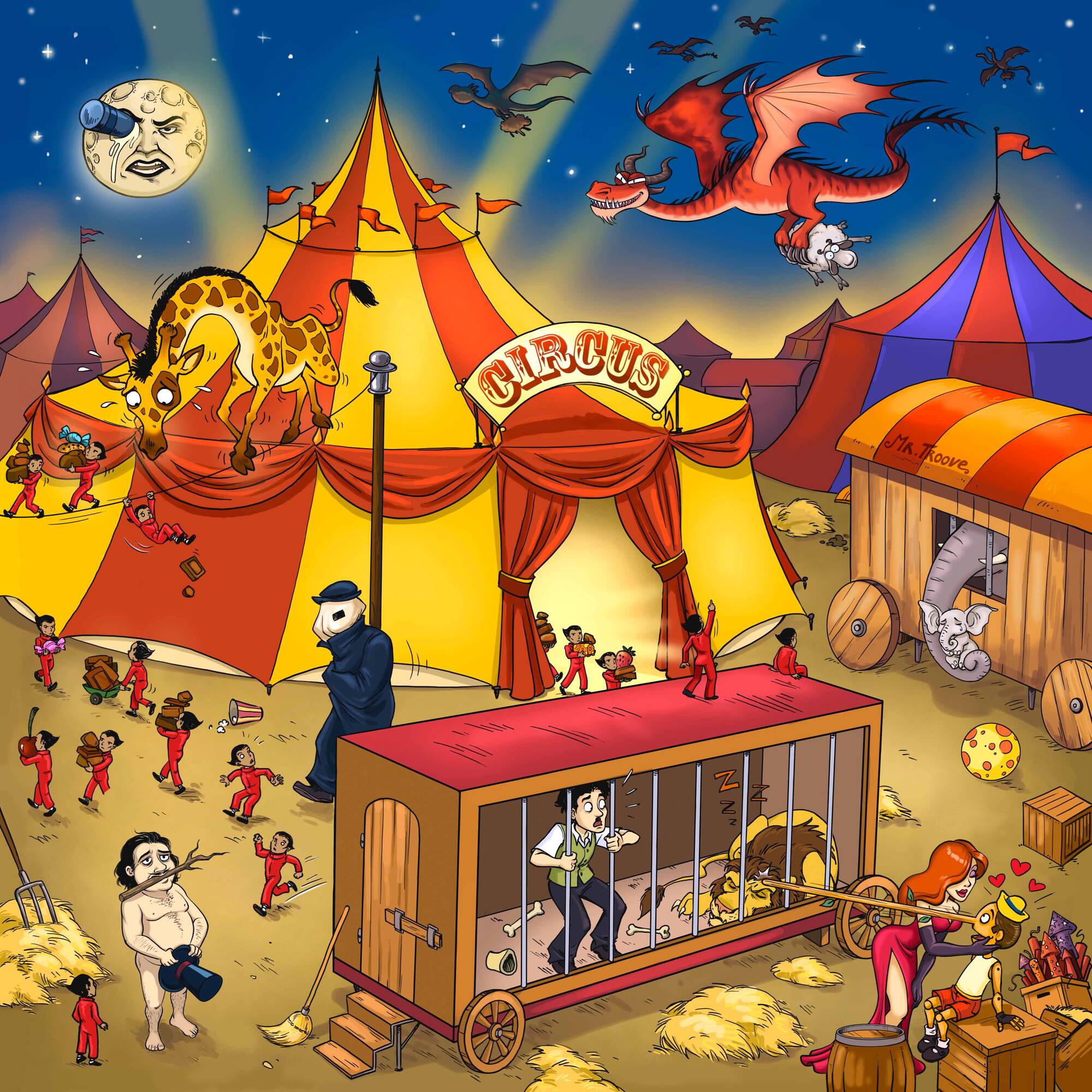 Quiz 10 films à trouver Les coulisses du cirque , avec Pinocchio, Elephant Man, Dragons.