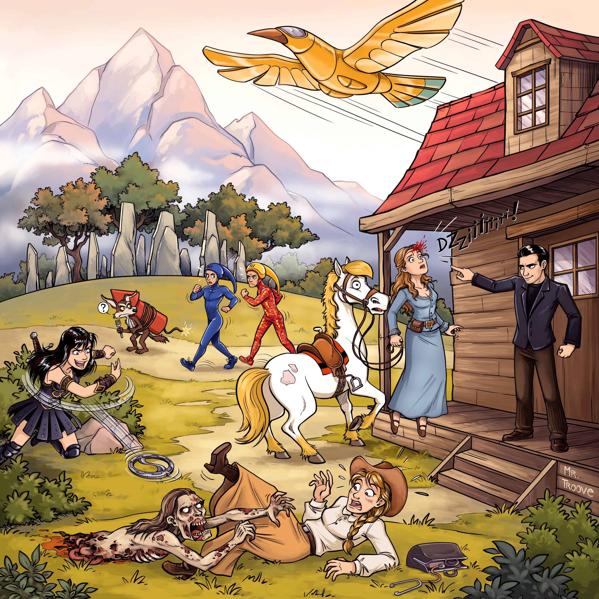 Quiz 10 séries TV à trouver Prairie , avec Heroes, Bip Bip et Coyote, The Walking Dead.